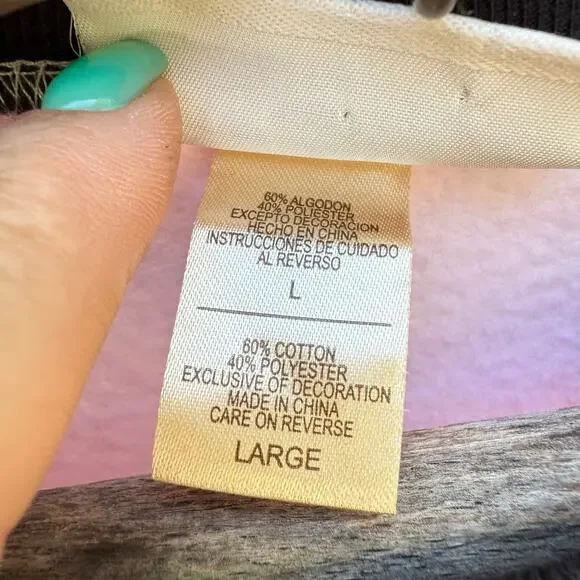 Vintage Coquette Whimsy Pale Pink Black plaid Christmas Tree Crewneck Sweatshirt - Picture 5 of 8